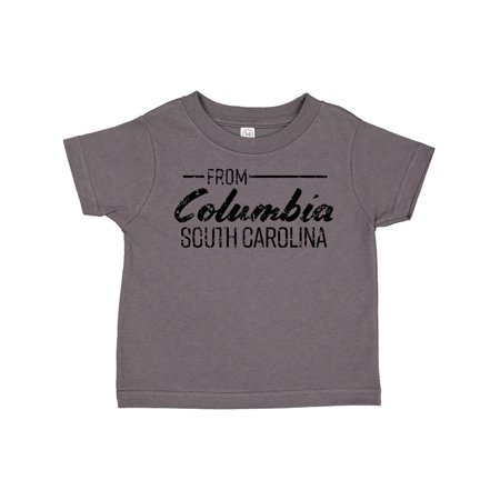 

Inktastic From Columbia South Carolina in Black Distressed Text Gift Toddler Boy or Toddler Girl T-Shirt