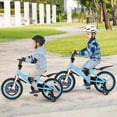 thumbnail image 4 of Costway 16" Kid’s Bike for 4-7 with Height-Adjustable Handlebar & Saddle Handbrake Blue, 4 of 10