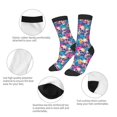 thumbnail image 3 of Rocae Skull blue leaf for Girls Boys Crew Socks,Children's Socks, Kids Socks, Toddler Socks: Daily Wear with Kids School Uniform, 3 of 5
