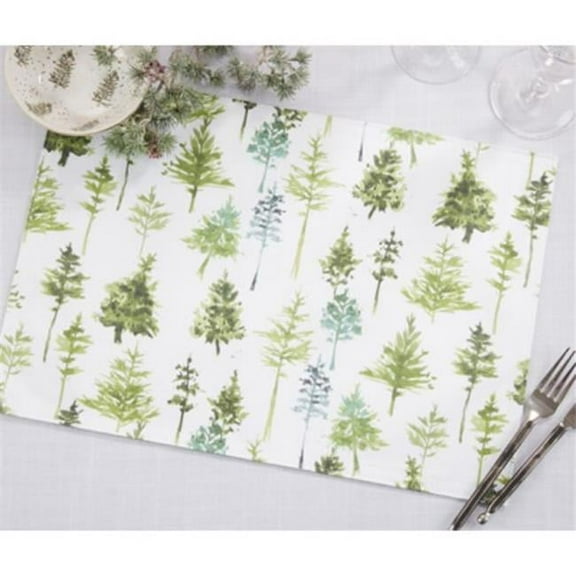 Saro Lifestyle Table Placemats With Forest Trees Design (Set of 4)