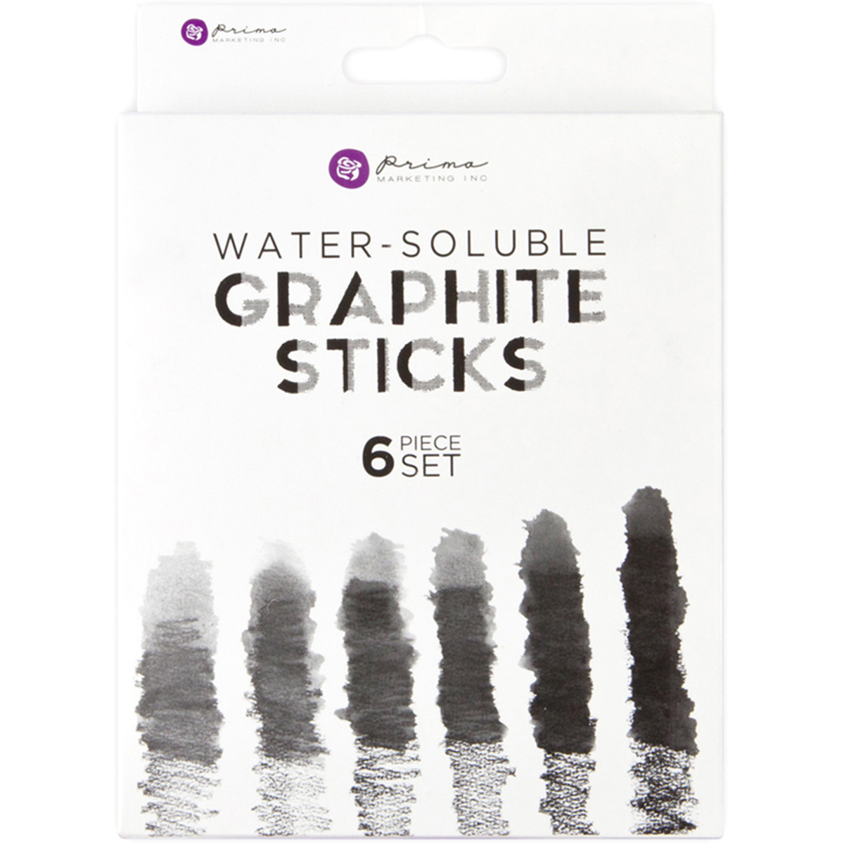 Prima Marketing Water-Soluble Graphite Sticks 6/Pkg-2B, 4B, 6B, 8B