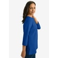 thumbnail image 2 of Jessica London Women's Plus Size Stretch Cotton Notch Neck Tunic, 2 of 5