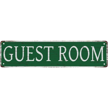 Vintage Metal Tin Sign Guest Room Vintage Rustic Retro Decor Funny Metal Tin Sign For Home Garage Wall Decor 4X16 Inch