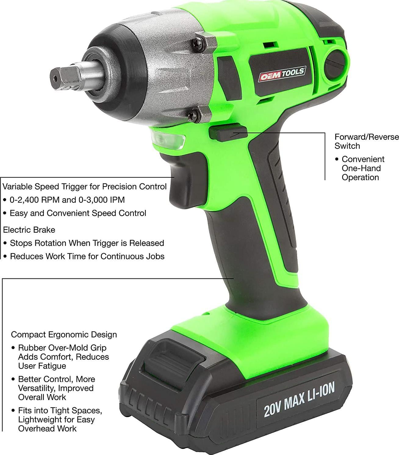 OEMTools 20V MAX* Li-ion 3/8" Cordless Impact Wrench
