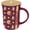 Brown, variant on 15oz Two‑Tone Ceramic Coffee Mug with Husky Dog Logo, Navy Red Polka Dot Pattern Tea Cup, Stylish Drinkware Gift for Daily Use & Pet Lovers