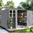 thumbnail image 5 of Unique Choice 6 x 8 FT Metal Outdoor Storage Shed with Window for Backyard and Patio, Metal Shed for Tool, Bike and Garden Storage, 5 of 11