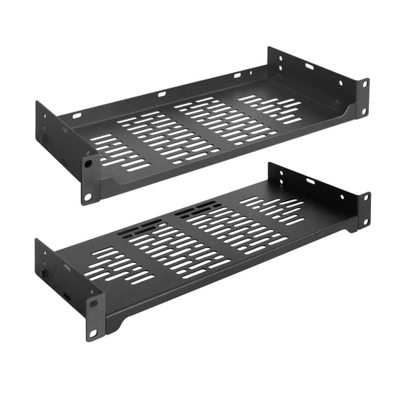 RIVECO 2 PCS 6� Rack Shelves for 19 inches Network Rack & Cabinets, 1U Rack Mount Shelf Vented Cantilever Tray, for Server, IT