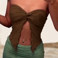 thumbnail image 1 of Top ajustado sin tirantes para mujer estilo sexy top de tubo de verano traje de vacaciones ajustado, 1 of 9