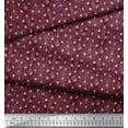 thumbnail image 2 of Soimoi Purple Poly Georgette Fabric Oaknut Fruits Printed Craft Fabric by the Yard 42 Inch Wide, 2 of 3