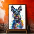 thumbnail image 4 of Giant Schnauzer Canvas Wall Art, Modern Cute Colorful Giant Schnauzer Canvas Dog Art Pictures Wall Decor for Kids Bedroom Decoration Unframed 8x12 inches, 4 of 5