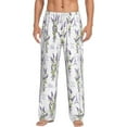 thumbnail image 2 of Lsque Lavender Flowers Print Men's Pajama Pants, Lounge Pant - Comfortable Home Wear,Elastic Waistband, Stylish Design-Small, 2 of 9