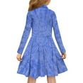 thumbnail image 3 of DISNIMO Blue Tie Dye Dress for Girls Age 7-8 Year Old Girl Dresses Long Sleeve Collared Dress Kids Skater Dress Girl Midi Dress Fall Swing Dress Girl Lightweight Girls Dresses Soft Casual, 3 of 7