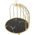thumbnail image 4 of Golden Iron Glass Makeup Organizer Shelf for Home Use Stylish Cosmetics Storage Corner 12.5 x 10.5 x 5.5 inches, 4 of 4