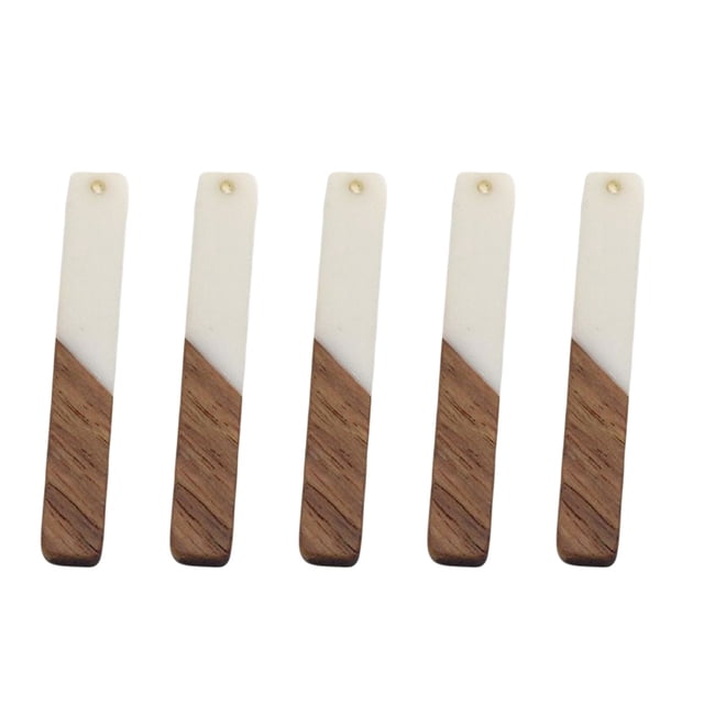Cateissary 5 uds. Pendientes portátiles que hacen colgantes hechos a mano resina de Natural DIY collar accesorios joyería colgantes Artesanía Blanco Cateissary HA079875-10