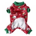 thumbnail image 5 of Pet Dog Christmas Pajamas Flannel Cold Weather Jumpsuit for Small And Medium Dogs - Red S, 5 of 8