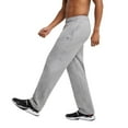 thumbnail image 4 of Champion, Powerblend, Fleece Open-Bottom Sweatpants for Men Reg. or Big, Oxford Gray C Patch Logo, XX-Large Tall, 4 of 8