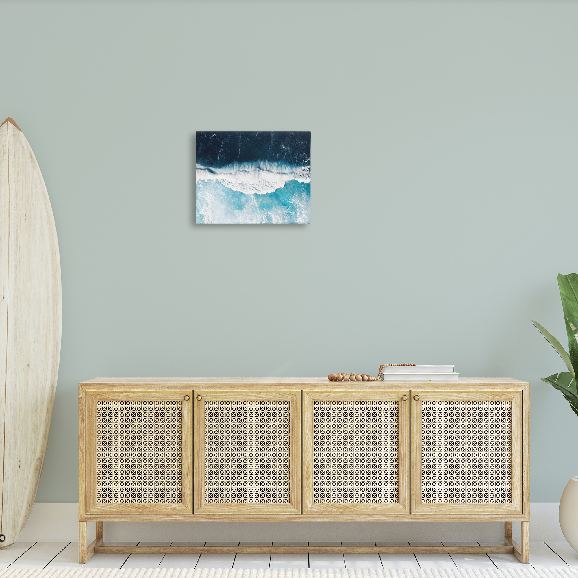 Stupell Industries Crashing Ocean Waves Landscape Photography Gallery Wrapped Canvas Art Print Wall Art, 20 x 16