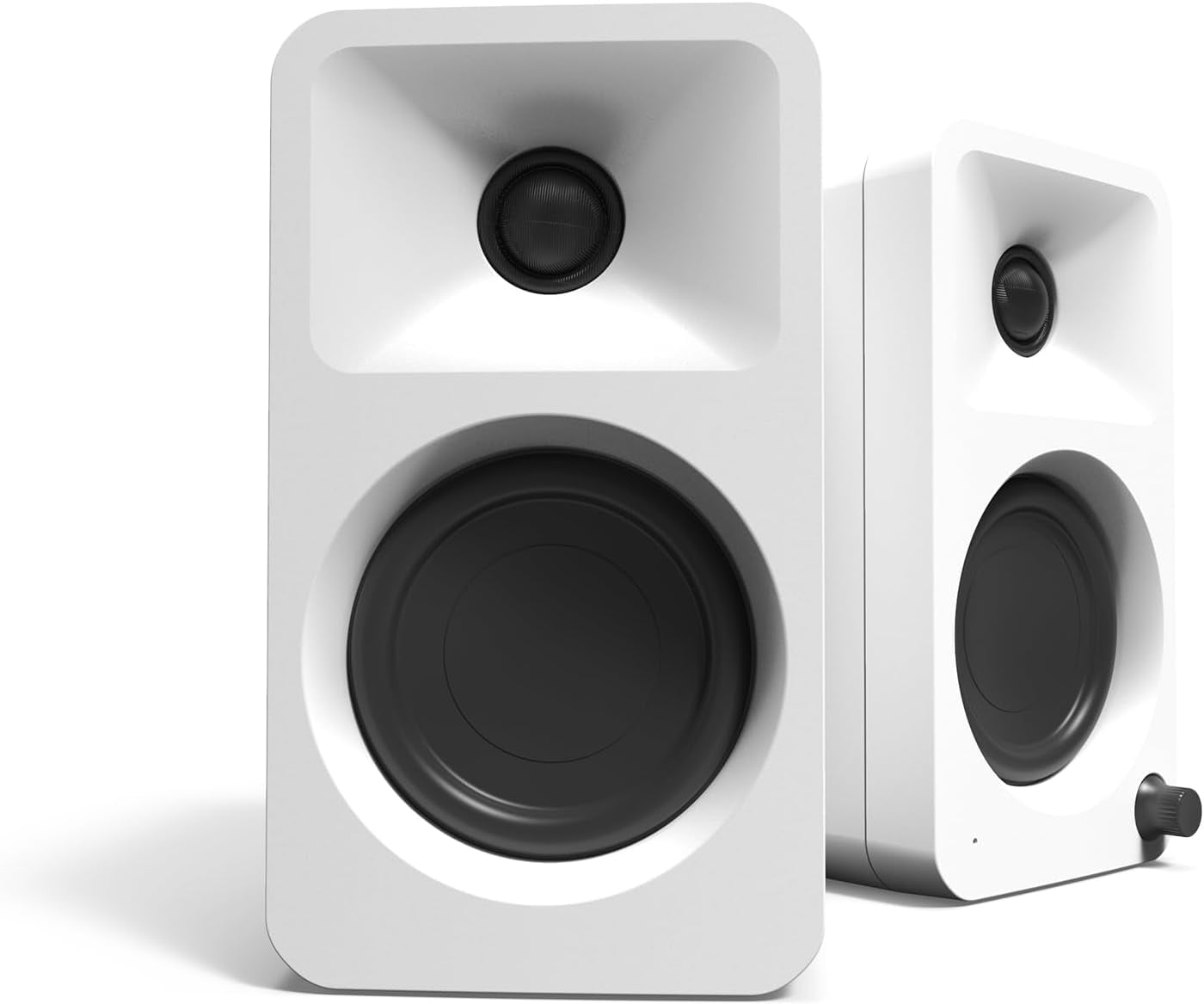 Kanto ORAMW Powered Reference Bluetooth Desktop Speakers - White Pair with 3 Year Amber Protection Plan (2024)