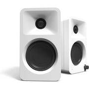 Kanto ORAMW Powered Reference Bluetooth Desktop Speakers - White Pair with 3 Year Amber Protection Plan (2024)