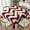 Burgundy and White, variant on Square Tablecloth hot Pink White Large Chevron Zigzag Pattern Table Cover Washable Table Cloths for Kitchen Dinning Party Tabletop Modern Decoration 60 x 60inch