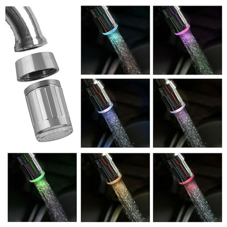 Insten Automatic Changing LED Water Faucet Stream Light 7 Colors Changing Glow Shower Stream (Best Bathroom Shower Fixtures)