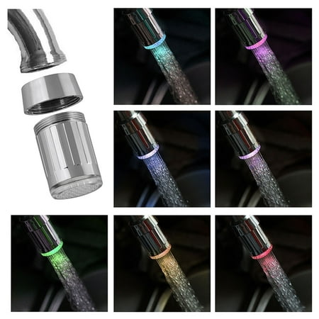Ada Shower Faucet - Insten Automatic Changing LED Water Faucet Stream Light 7 Colors Changing Glow Shower Stream Tap