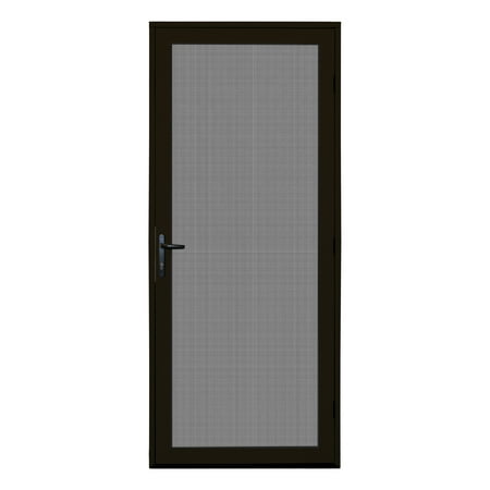 36 in. x 80 in. Bronze Surface Mount Ultimate Security Screen Door with Meshtec