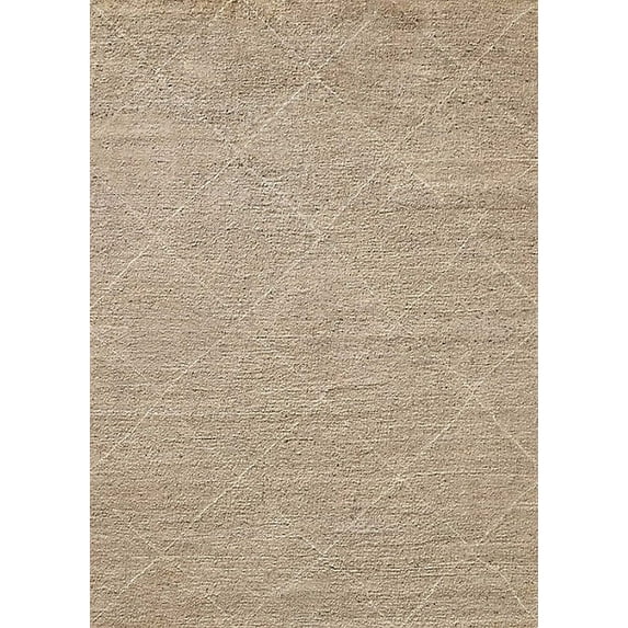 Ahgly Company Indoor Rectangle Mid-Century Modern Dark Almond Brown Solid Area Rugs, 2' x 4'