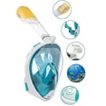 thumbnail image 3 of Masque de Snorkeling 180° Caméra d'Action Compatible Masque de Natation (Bleu) S/M, 3 of 5