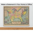 thumbnail image 6 of A New Yorker’s Idea America 1935 Vintage Cartoon USA Map Wall Art Funny New York City View Geography Illustration Retro Americana Decor Office Den Lounge Man Cave 28x36 Stretched Canvas Ready to Hang, 6 of 8