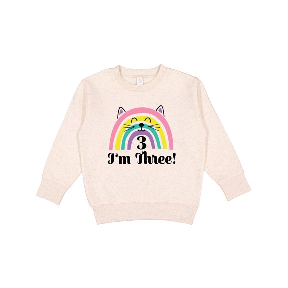 Inktastic 3rd Birthday Rainbow 3 Year Old Girl Toddler Sweatshirt