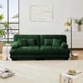 thumbnail image 3 of Cloud Couch 2 Seater Sofa for Living Room, Chenille 2 - Seat sofa with 2 Lumbar pillows and 2 throw pillows,Chenille Green, 3 of 8