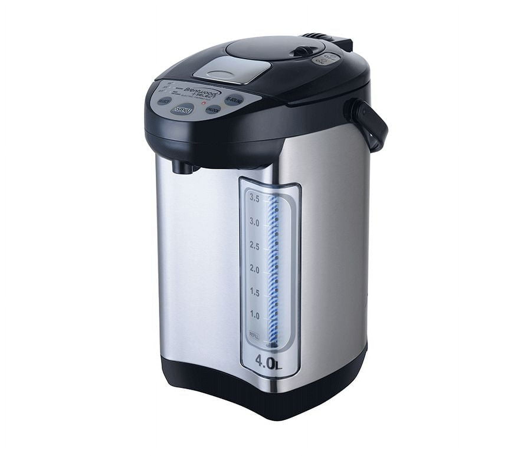 Distributeur d'eau chaude électrique de 4,0 litres en acier inoxydable de Brentwood Select
