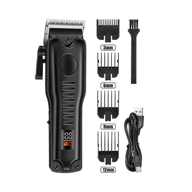 Cortapelos eléctrico para hombre, recortador de pelo inalámbrico con carga rápida USB, ligero y fácil de transportar.
