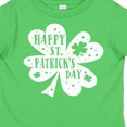thumbnail image 4 of Inktastic Happy St. Patrick's Day Shamrock Silhouette in White Boys or Girls Toddler T-Shirt, 4 of 5
