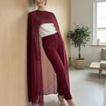 thumbnail image 2 of QASIEATN Women Chiffon Shawl Cape Mesh Poncho Top Capelets for Evening Dress Shawl Cover Up Wedding Daily Wear Casual Accessories Wraps for Women, 2 of 7