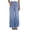 Light blue, variant on Elastic Waist Women Drawstring Mid Rise Wide Leg Long Denim Pants Jeans with Pocket