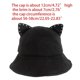 thumbnail image 2 of Women Cartoon Bucket Hat Cute for Rhinestone for Cat Ears Short Brum Party Fishe, 2 of 4