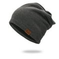 thumbnail image 2 of Skpblutn Sun Hat Confinementall-Match Hedging Plus Velvet Warm Coldknitted Pile Hat Caps Dark Gray, 2 of 4