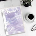 thumbnail image 5 of A5 Water Ripple Gradient Spiral Notebook, 5.51*7.99 Inch Aesthetic Pastel Journal, 120 Pages Lined Writing Notebook for Note Taking, Journaling, Daily Planning & Desk Organization, Light Violet, 5 of 7