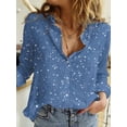 thumbnail image 1 of Camisas elegantes de lino y algodón para mujer, Blusas informales con solapa y botones, Blusas holgadas de manga larga para primavera y verano, 1 of 5