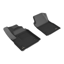 3D MAXpider KAGU Floor Mat (Black) compatible with CHEVROLET SILVERADO CREW CAB 2024-2026 EV WITH CARPETED FLOOR - First Row