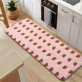 thumbnail image 5 of Red Strawberry Plants Fruit Pink Pattern Kitchen Rug Mat,Kitchen Runner Rugs Non Skid Washable,Decorative Kitchen Floor Mats for Kitchen,Sink,Laundry,17"x47.2", 5 of 7