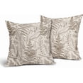thumbnail image 4 of Brown Leaf Plant Pillow Covers 16X16 Inch Herbs Botanical Fern Vintage Leaves Floral Decorative Pillow Cases Set of 2 Cotton Linen Throw Pillows Farmhouse Home Decor For Sofa Couch Cushion Outdoor, 4 of 6