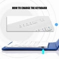 thumbnail image 4 of Teclado inalámbrico para teclado móvil para 7 teclado inalámbrico universal cubierta de la caja del tirón con soporte para teléfonos OS azul, 4 of 7