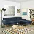 thumbnail image 3 of Modway Engage Right-Facing Upholstered Fabric Sectional Sofa in Azure Blue, 3 of 7