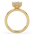 thumbnail image 4 of 1 Carat Round Cut Lab Grown Diamond 6 prong Solitaire Engagement Ring 14K Yellow Gold, 4 of 4
