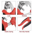 thumbnail image 4 of Uxcell Industrial Scissors 8 Inch Stainless Steel Shears Blades with Black Red Handle, 4 of 6