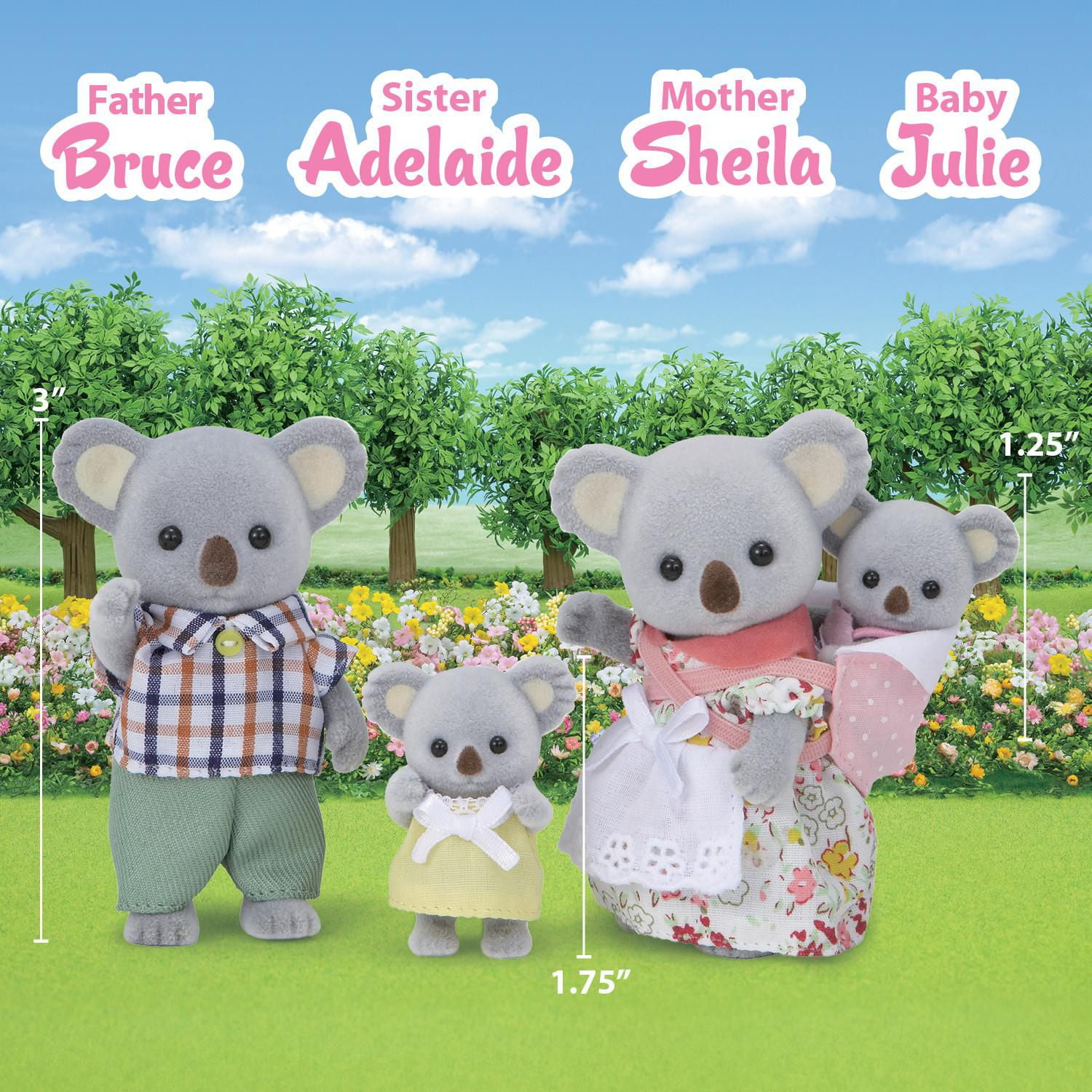 Calico Critters Outback Koala Family, Set of Collectible Doll
