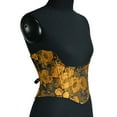 thumbnail image 4 of Lilgiuy Women Casual Eyelet Lace-up Floral Print Fishbone Court Vintage Corset Straps Tank Top Yellow,6 for 2022, 4 of 4